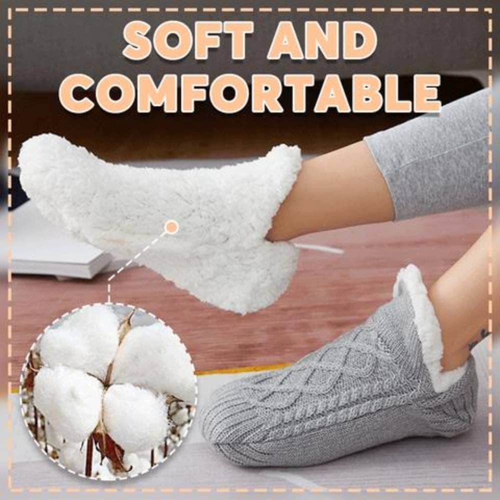 Winter Woolen Socks Women Thicken Warm Home Bedroom Socks Slippers Men Non-slip Foot Warmer Snow Socks Calcetines Mujer - Sluxe Fashions