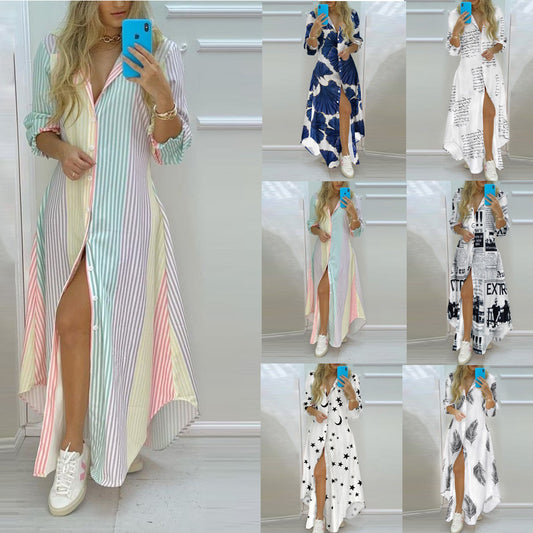 Fashion Lady Sexy Shirt Long Skirt - Sluxe Global