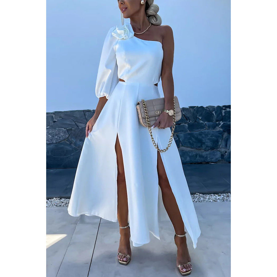 Women's Fashion Casual Party Satin Dress - Sluxe Fashions