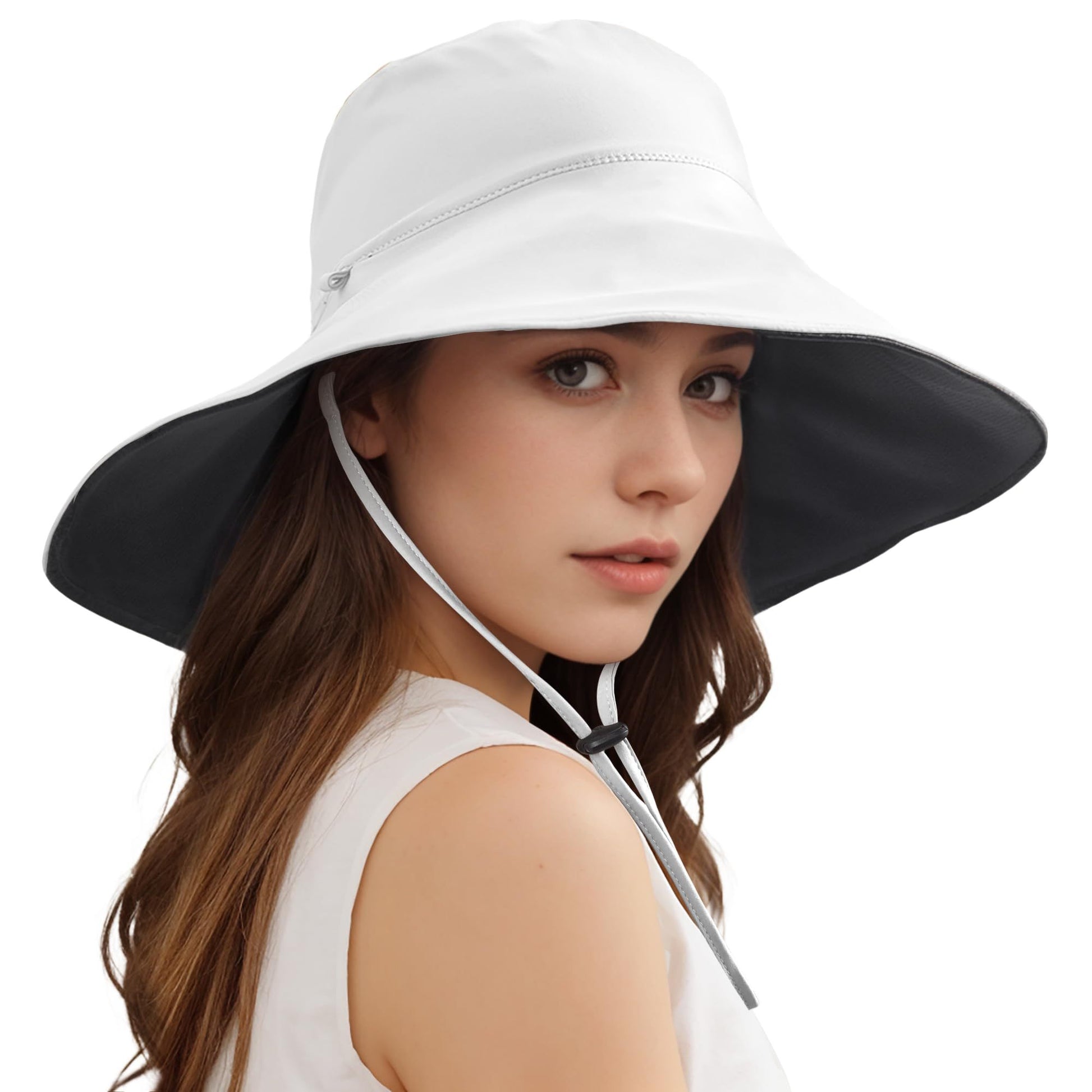 Wide Brim Sun Hats For Women Men, Double Sided Wearing Fishing Hats Cooling Bucket Hat For Beach Hiking Outdoor - Sluxe Global