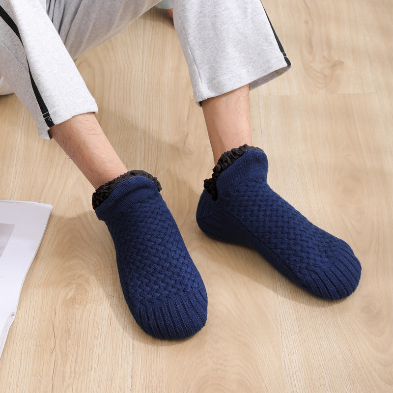 Winter Woolen Socks Women Thicken Warm Home Bedroom Socks Slippers Men Non-slip Foot Warmer Snow Socks Calcetines Mujer - Sluxe Fashions