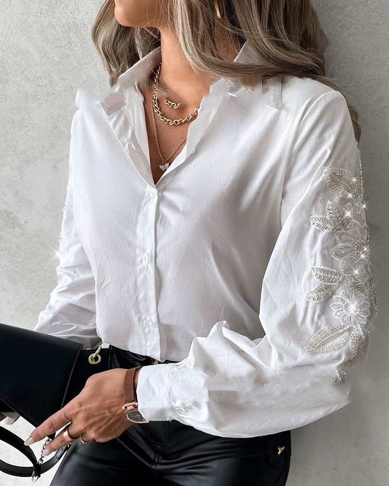 European And American Women's Clothing Sweet Embroidery Decorative Top - Sluxe Fashions
