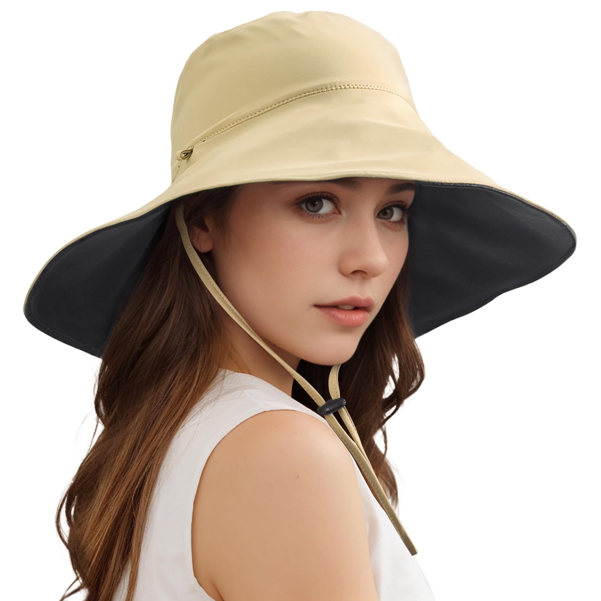 Wide Brim Sun Hats For Women Men, Double Sided Wearing Fishing Hats Cooling Bucket Hat For Beach Hiking Outdoor - Sluxe Global