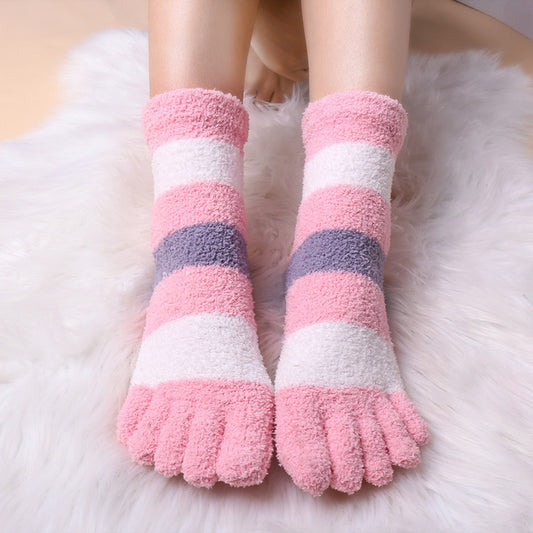 Women's Autumn And Winter Thermal Coral Fleece Sleeping Socks - Sluxe Fashions