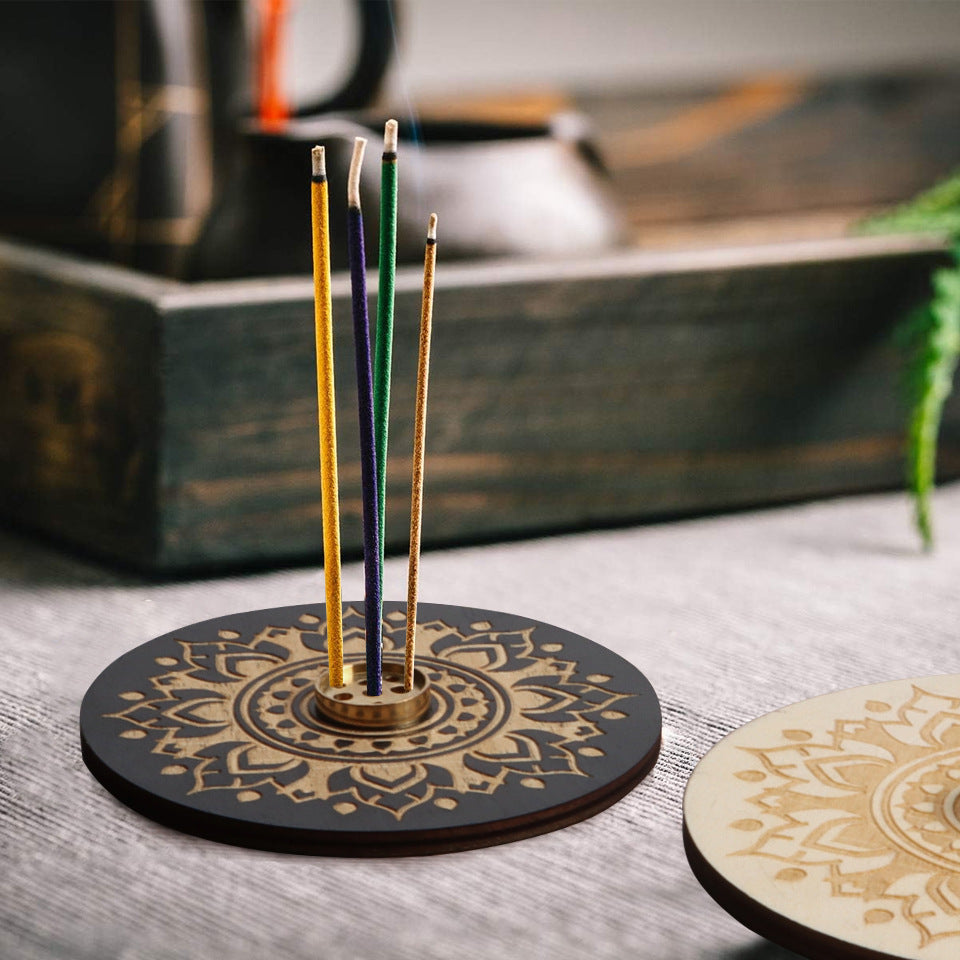 Wooden Incense Stand For Home Decoration Meditation Yoga - Sluxe Fashions