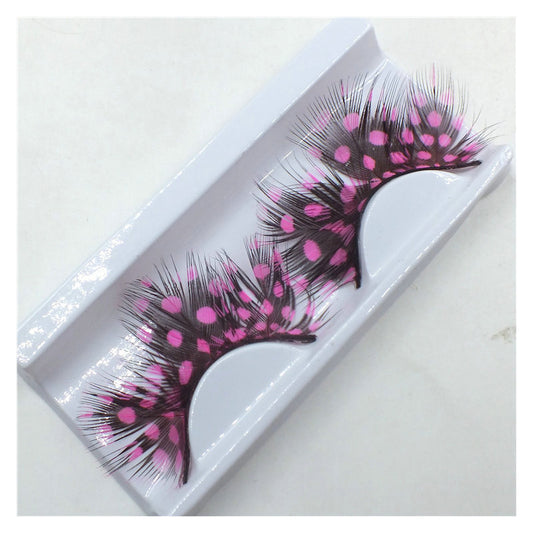 Two-color Color Matching Feather Eye Lashes - Sluxe Fashions