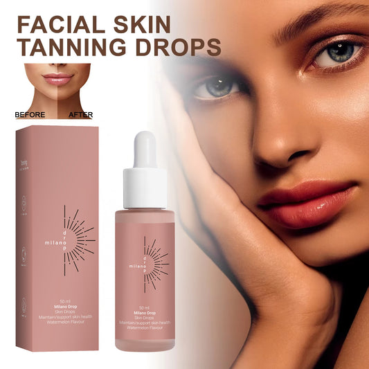 Tanning Face Serum Face Body Tanning Bed Outdoor Fine Line Repair Skin Serum Dark Bronzer Self Tanning Serum Drops - Sluxe Fashions