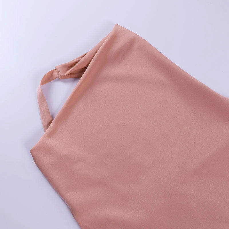 Satin Party Dress V Neck Backless Mini Sleeveless Summer Party Dress Sluxe Global