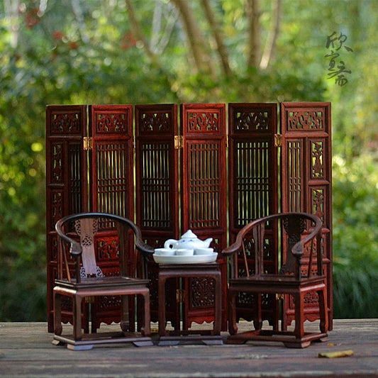 Red Rosewood Miniature Furniture Model - Sluxe Global