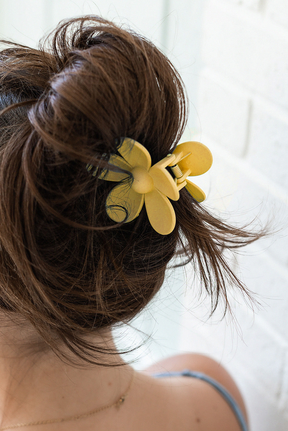 Yellow Flower Small Hair Claw Clip - Sluxe Fashions