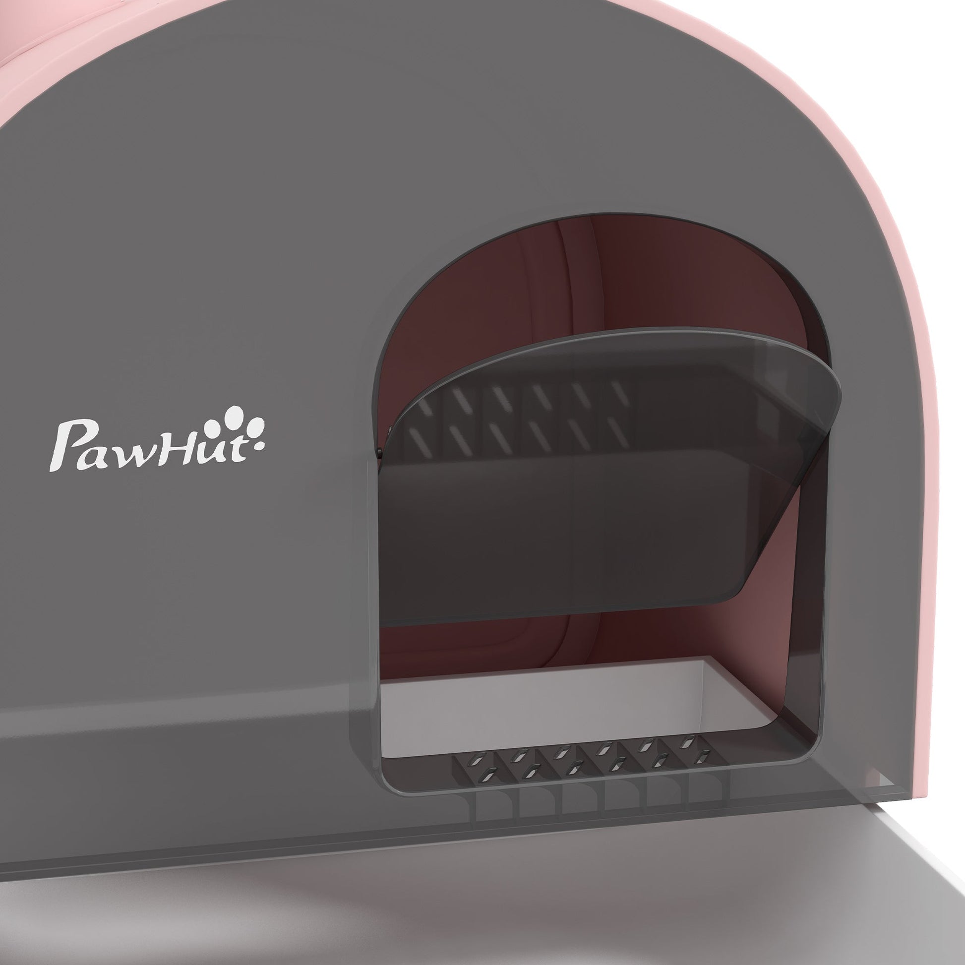 Cat Litter Box with Lid with Scoop and Filter, Pink Sluxe Global